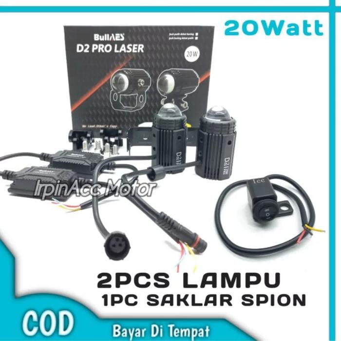 Barulampu D2 Laser Minidriving Led Foglamp Driver Kipas Moto Led Vinyx