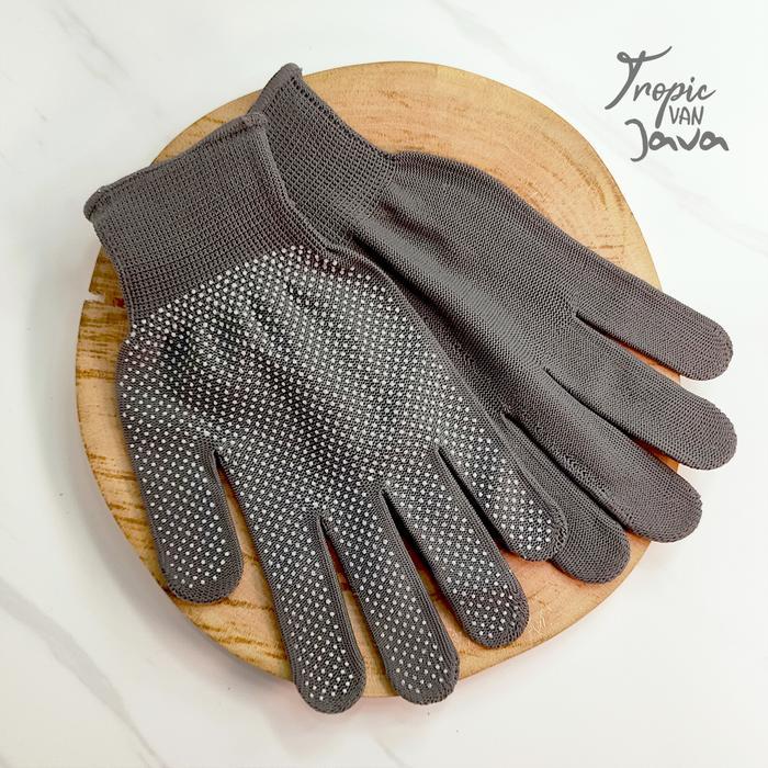 "New" Sarung Tangan Kebun Taman - Nylon Garden Glove - Abu Abu