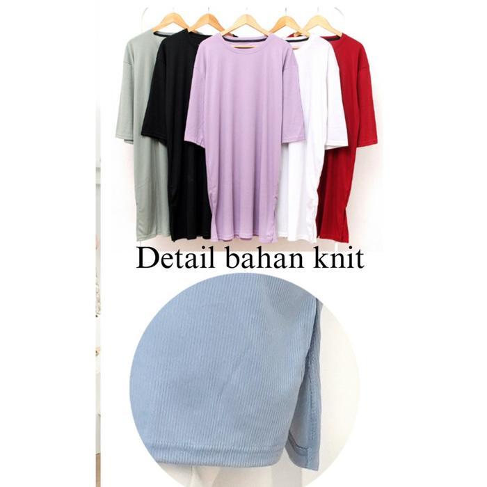 zen Tunik Knit Premium LD 130cm Lengan 7/8 Bigsize Midi Muslim Dress Wanita Tunik Knit Oversize
