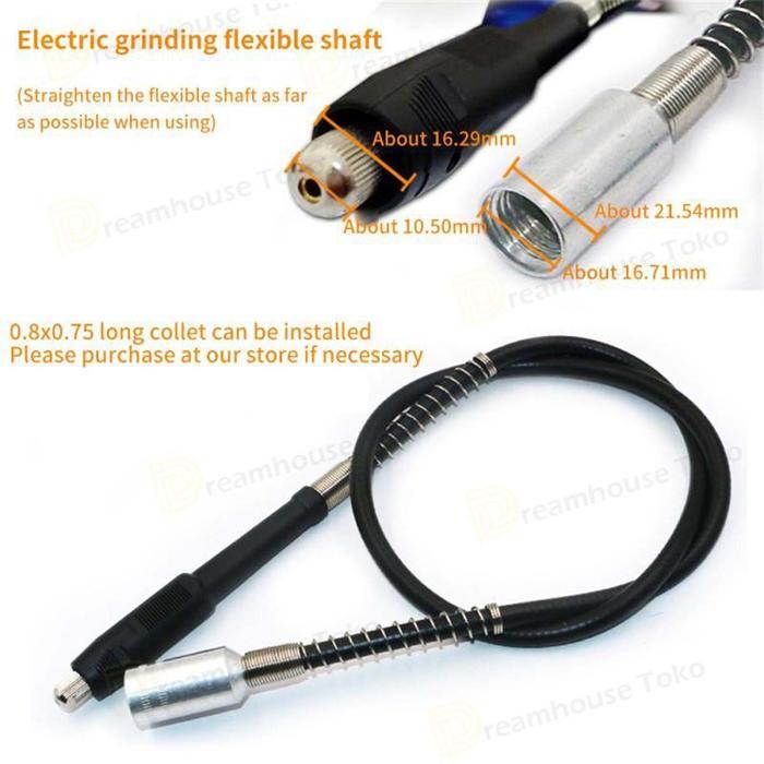 Krisbow - Mesin Bor Kabel Selang Fleksibel Tuner Cuner Foredom- Universal - Mini Grinder Cnc 6Mm
