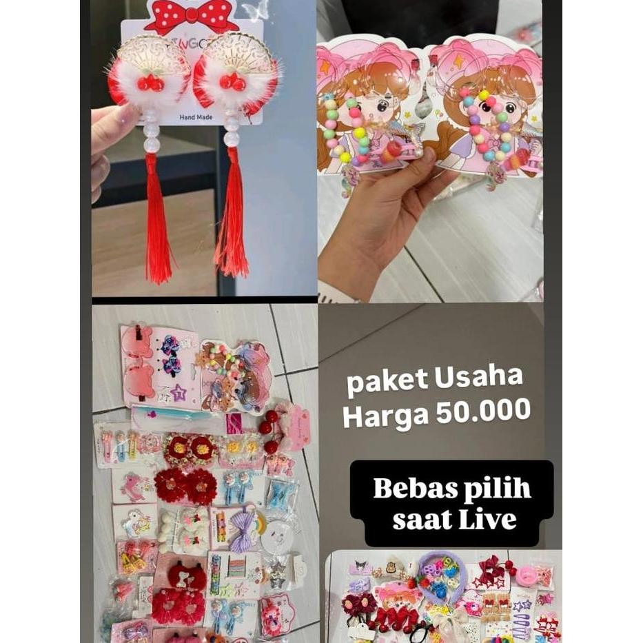 TERLARIS MIN D PAKET USAHA KHUSUS LIVE / PAKET USAHA JEPITAN ANAK AKSESORIS / JEPITAN RAMBU DLL