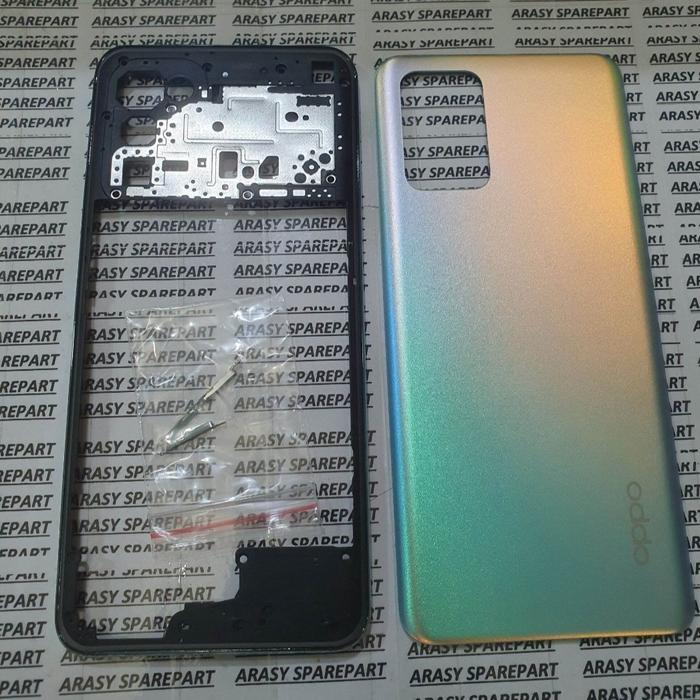 Kesing Housing Casing Fullset Oppo Reno 6 4g Bazel + Backdoor Original