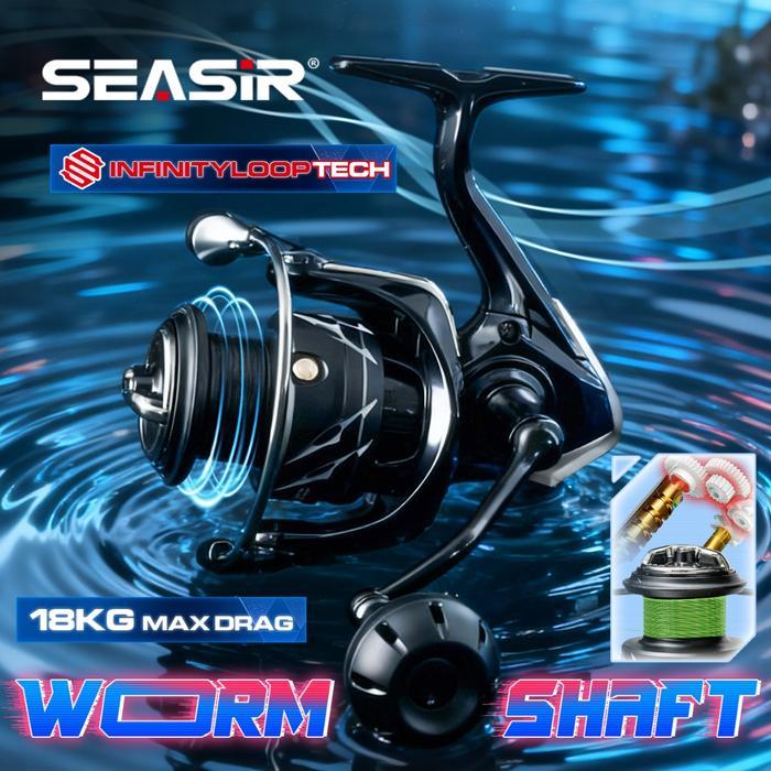 SEASIR Worm Shaft Spinning Reel ultra-dense winding Long Cast seawater proof Carbon washers