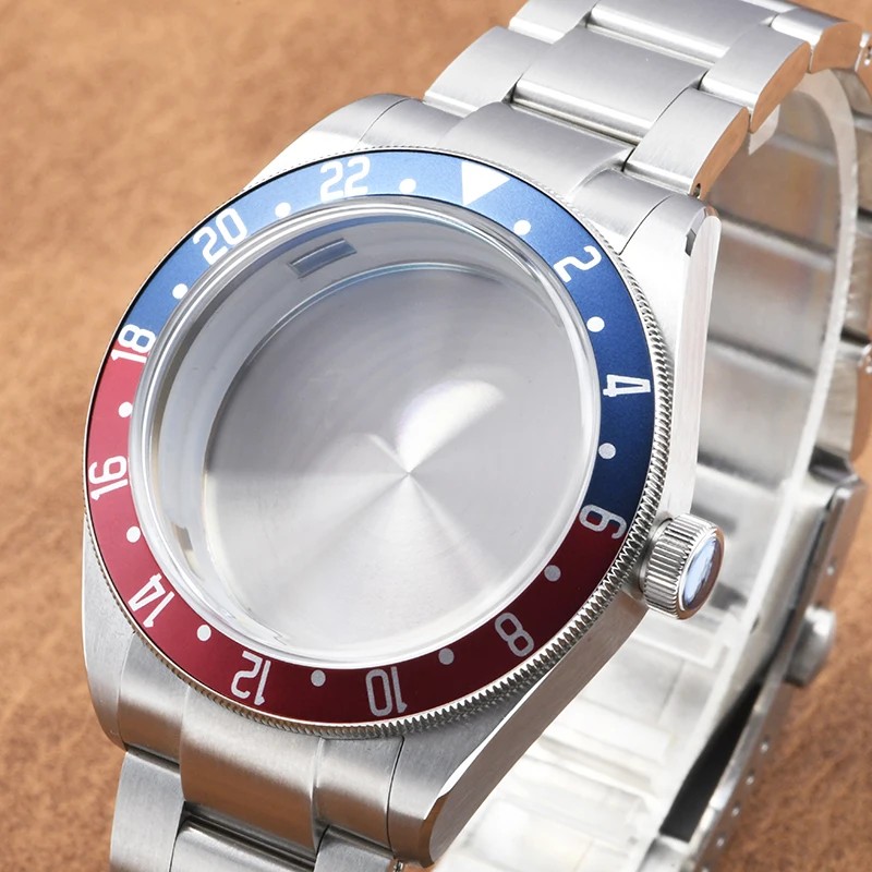 2025 HEIMDALLR GMT Watch Case 39mm Stainless Steel Diving Watch Case Sapphire Glass Waterproof Fit