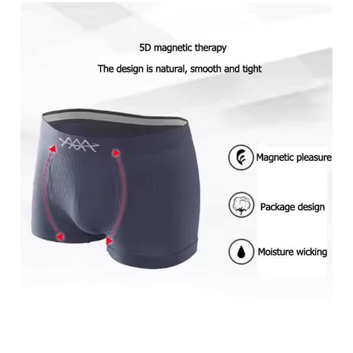 (PROMO DAPAT 10) BOXER KESEHATAN 5D Pria Celana Dalam Pria Katun Magnet Terapi Kesehatan ORIGINAL