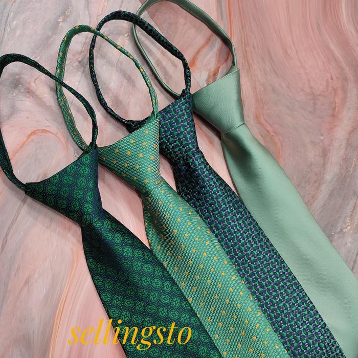 Dasi Hijau Instan Dasi Hijau Sage Dasi Hijau Wardah Dasi Pria Zipper Pasti Ori