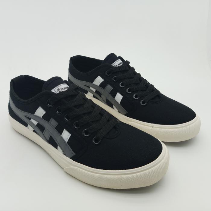 Murah Sepatu Dragonfly Alpha Hitam Abu / Sepatu Dragonfly Alpha Black Grey Karet Casual Shoes