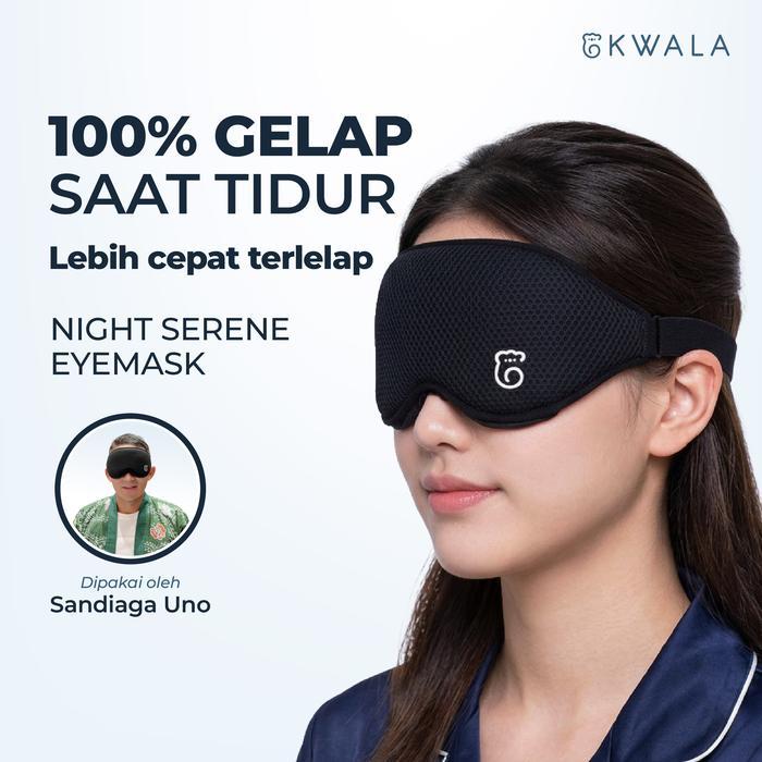 Promo Kwala Night Serene Eyemask 100% Gelap & Nyaman Penutup Mata Tidur Gelap Total Sleeping Mask