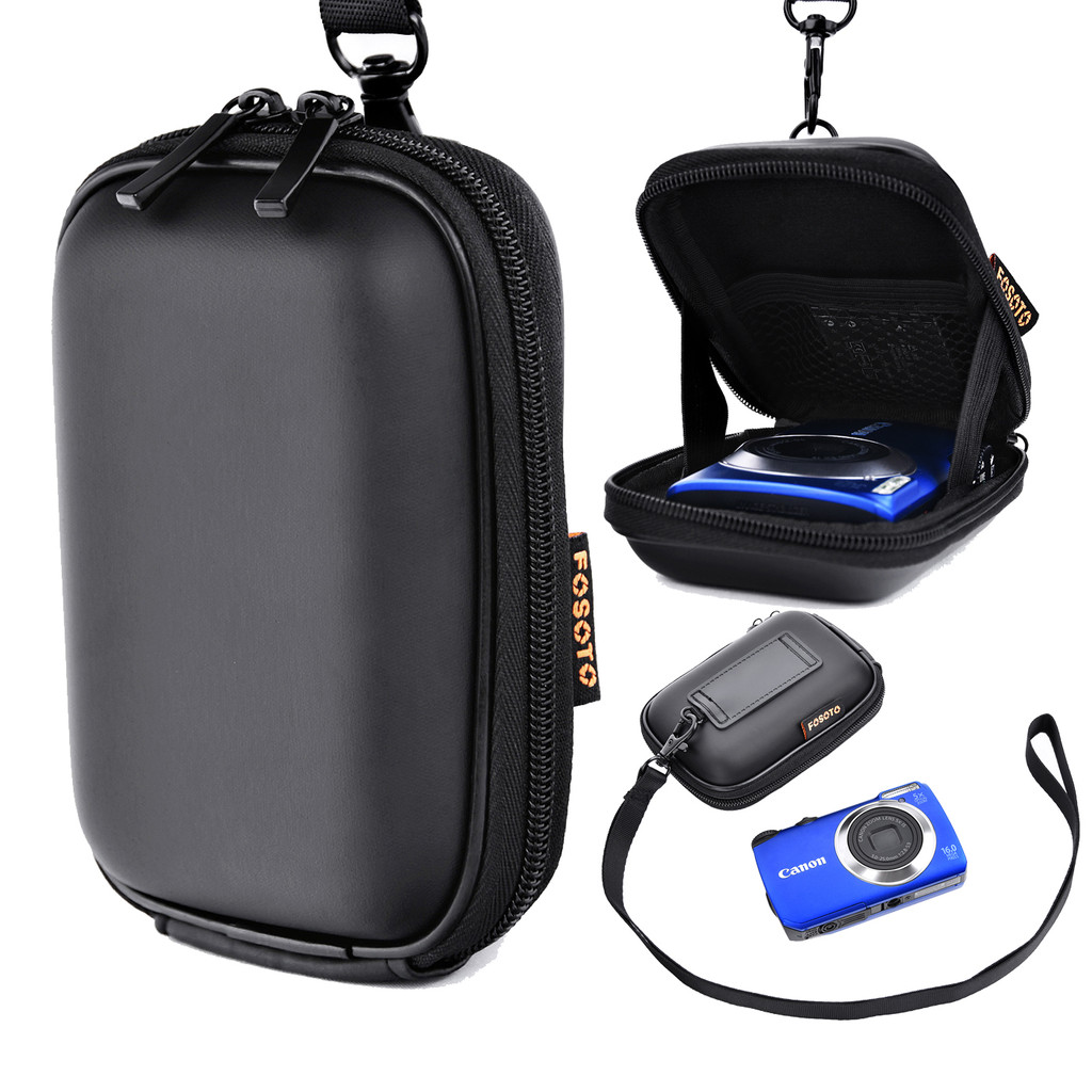 Snug Fit black camera bag compatible with Canon PowerShot ELPH 180 190 360 HS SX620 A2300 IXUS 285