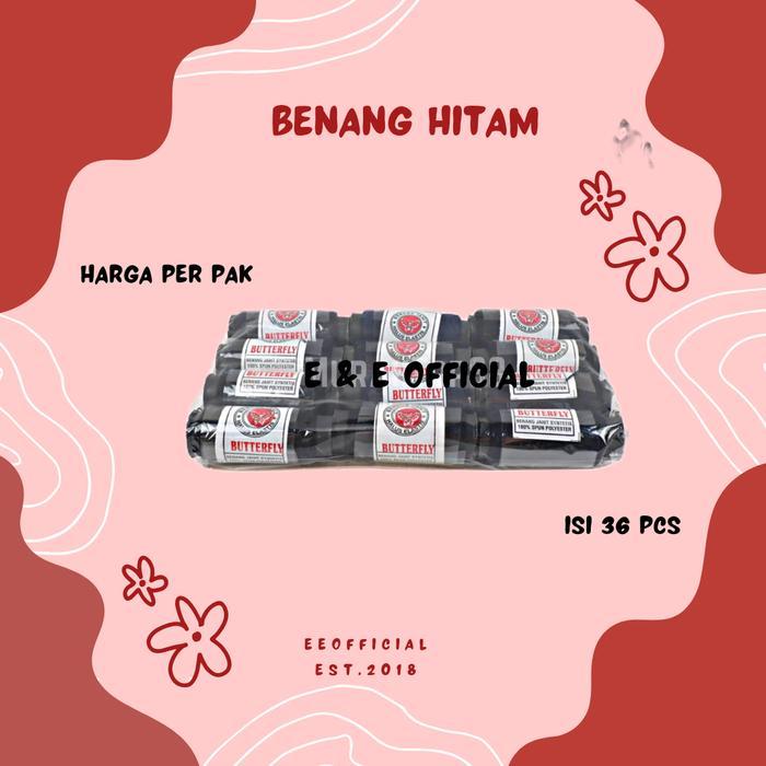 BENANG JAHIT HITAM / BENANG HITAM BUTTERFLY