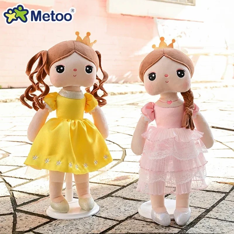 Original 38cm Metoo Angela Dolls Pink Sweet Fairy Tale Princess Cute Toy Beautiful Skirt Dolls