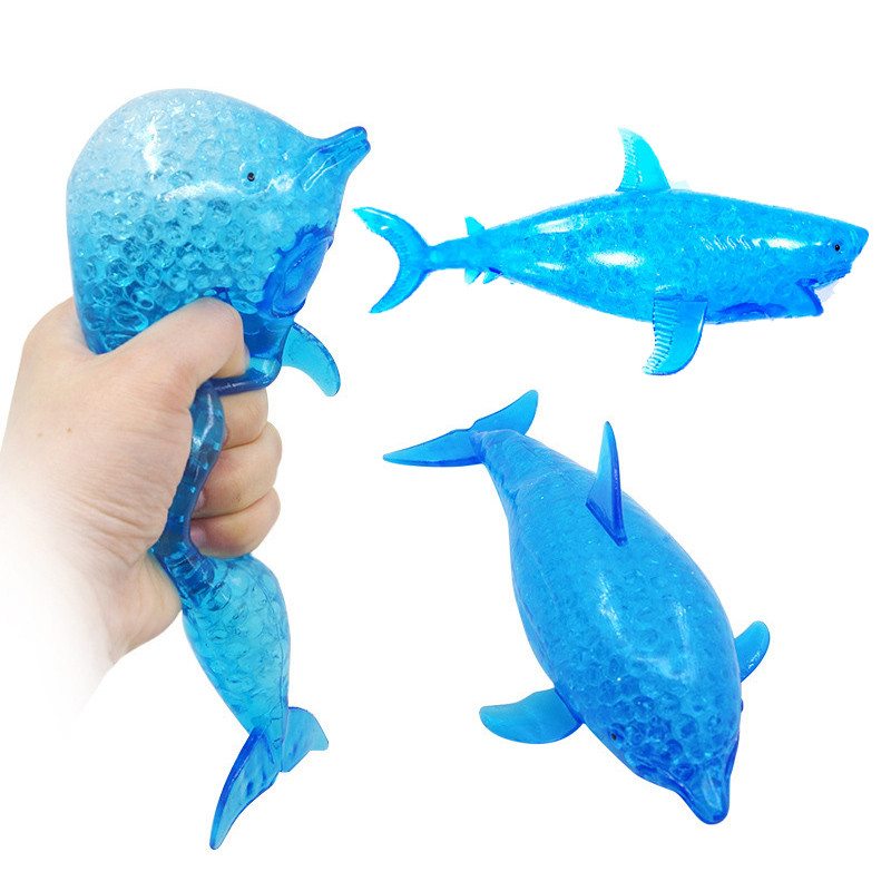 Squishy Shark Stress Balls Dolphin Squeeze Ball Stretchy Stress Squish Ball Sea Animal Squeeze