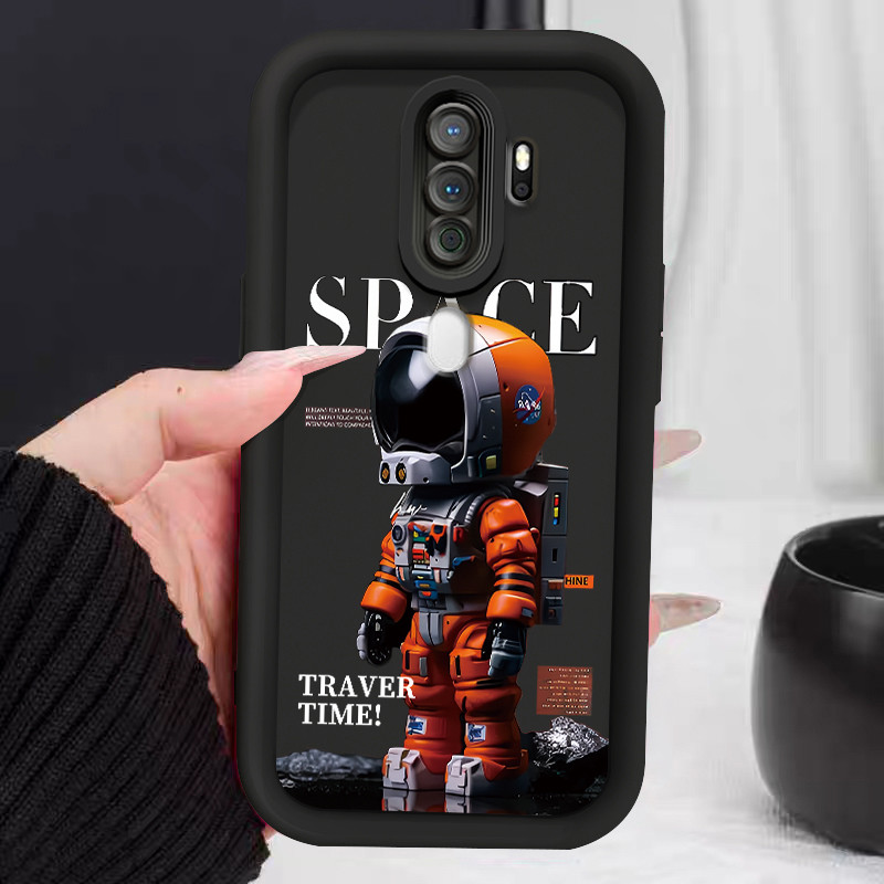Casing Hp untuk OPPO A5 2020 A9 2020 Case Astronot NASA Kasing silikon Cesing Bentuk Ombak Softcase 