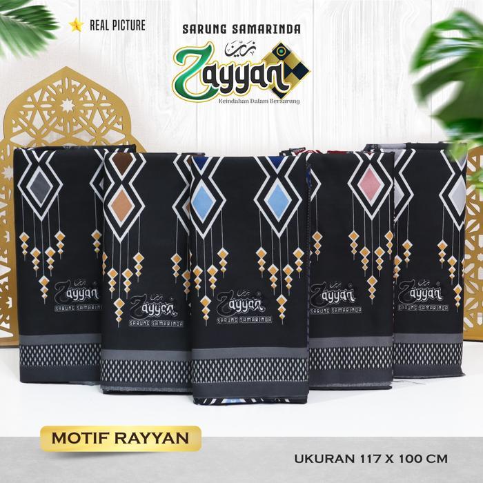 Zayyan Sarung Samarinda ASLI JUMBO ( 117 x 100 cm ) HALUS dan WANGI / Sarung Pria Muslim ( Random )