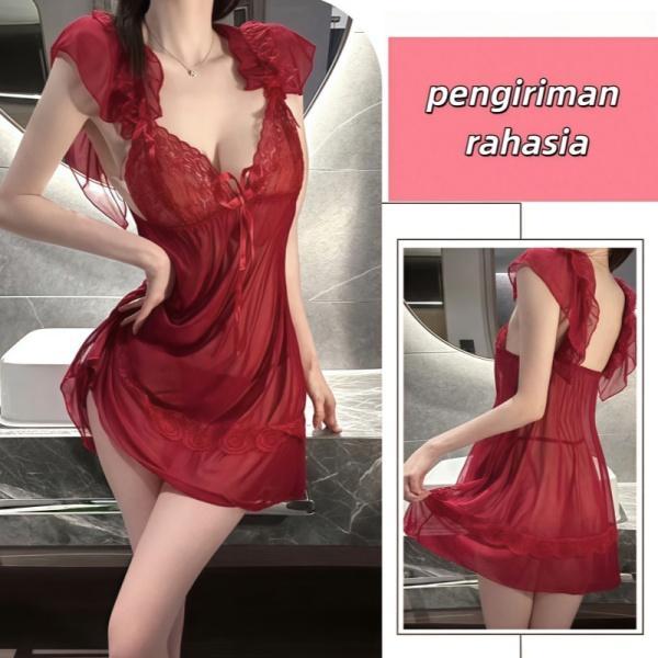 Sexy Lingerie Dress Transparan Baju Tidur Sexy Lingerie Wanita Bigsize Fit M-XXL / Lingerie Jumbo