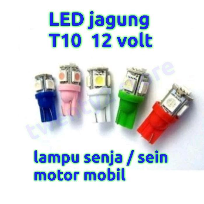 Lampu LED jagung T10 sein senja lampu kota 12 volt motor mobil