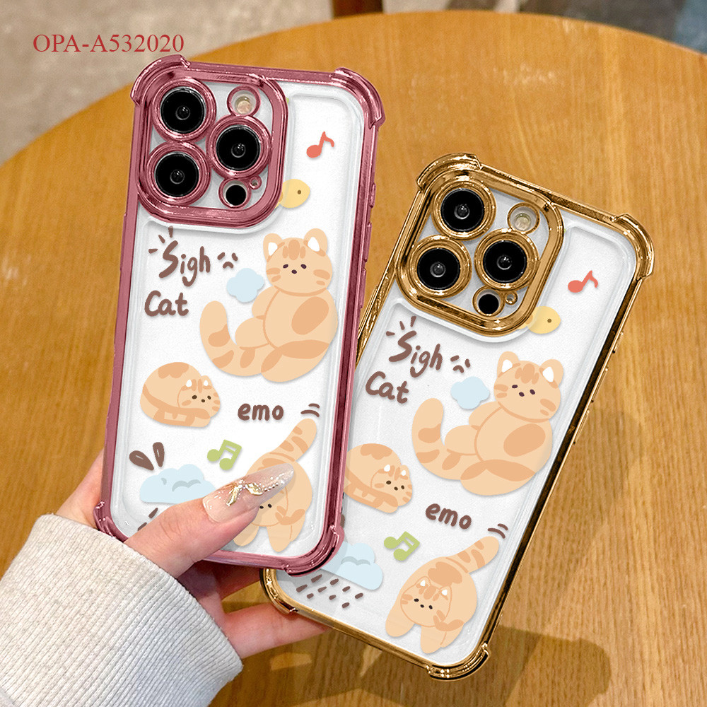 Casing Anti Crack Phone Case For OPPO A60 A54 A77S A58 A57 A55 A53 A33 2020 2022 4G Softcase Hp Kesi