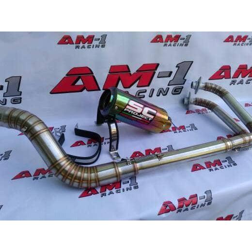 Knalpot Sc Project Pelangi Ninja 250Fi/250 Fi/Karbu/Se/Leher Cacing