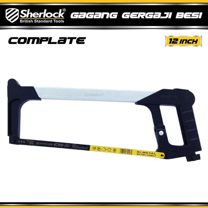 SHERLOCK GAGANG GERGAJI BESI 12 INCH ALUMINIUM FRAME CR-5 MATA HSS COBALT RINGAN NYAMAN