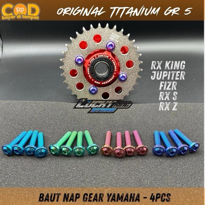 Baut Titanium Baut Gear Belakang Baut Nap gear RX King RXS RXZ JUPITER JUPITER Z ALFA VEGA VEGA R