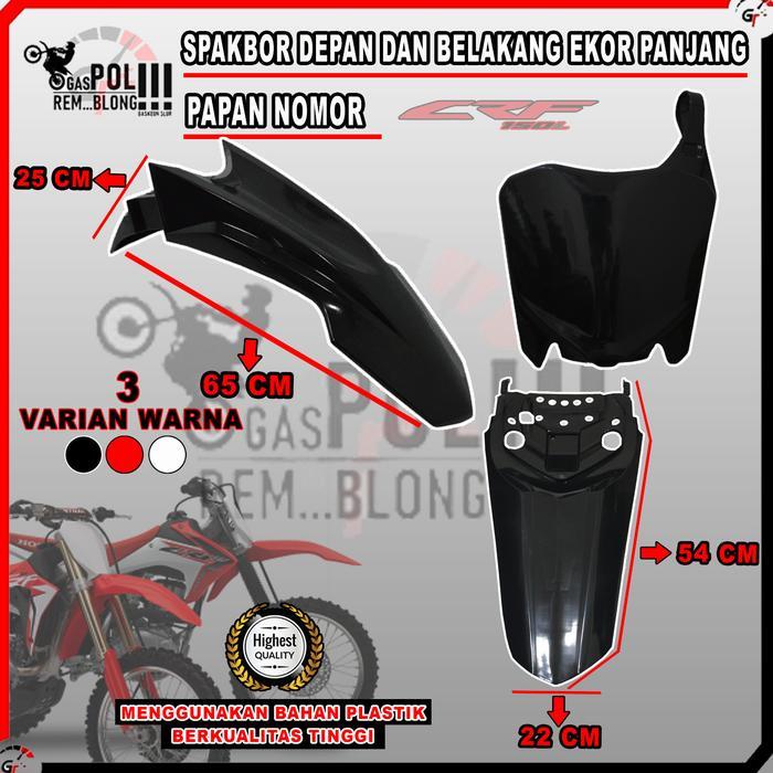 SPAKBOR SET DEPAN BELAKANG PAPAN NOMOR CRF 150 250 MOTOR CROSS TRAIL TERBATAS