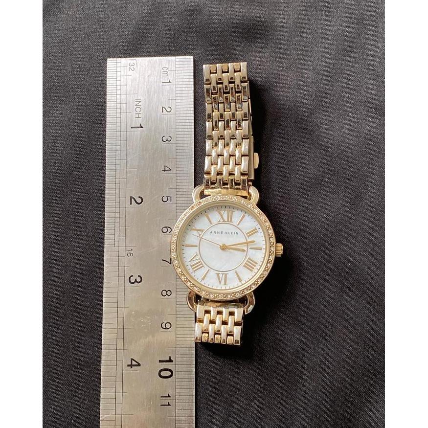 HOT SALE ANNE KLEIN GOLDTONE LINK CHAIN RHINESTONE WATCH TERMURAH