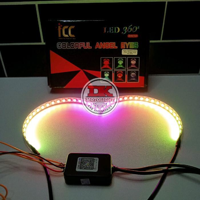 Lampu Demon Eyes Rgb Projector Biled Bisa Atur Via Aplikasi Demon Eyes Motor Mobil