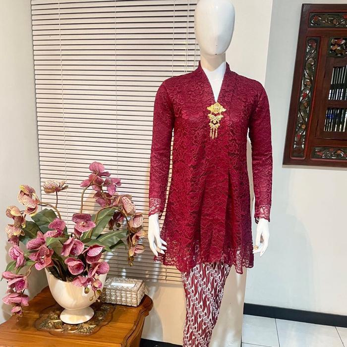 Sale- Setelan Dan Atasan Kebaya Kartini Bahan Burkat Moderen Kebaya Jumbo Lamaran Wisuda Wanita Baju