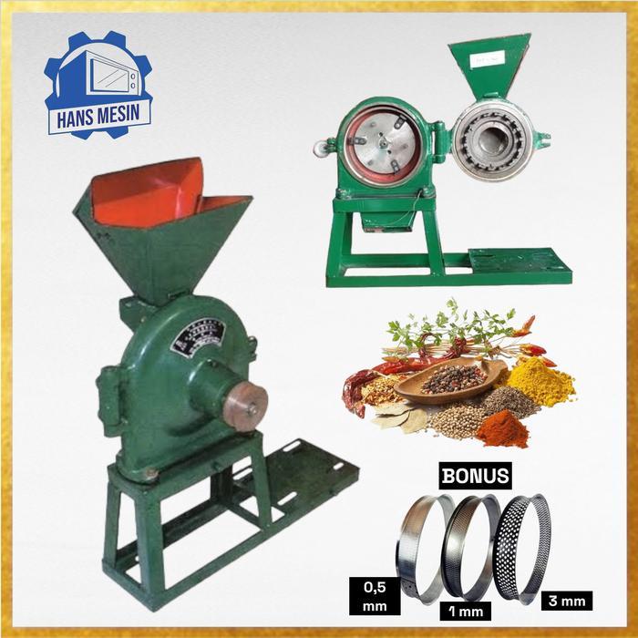 Mesin giling bumbu / tepung disk mill FFC 15 + rangka mini
