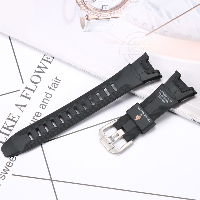 Resin Rubber Strap For Casio ProTrek PRG-110 PRW-1300 PAW1300 Men Sport Waterproof Replacement Band