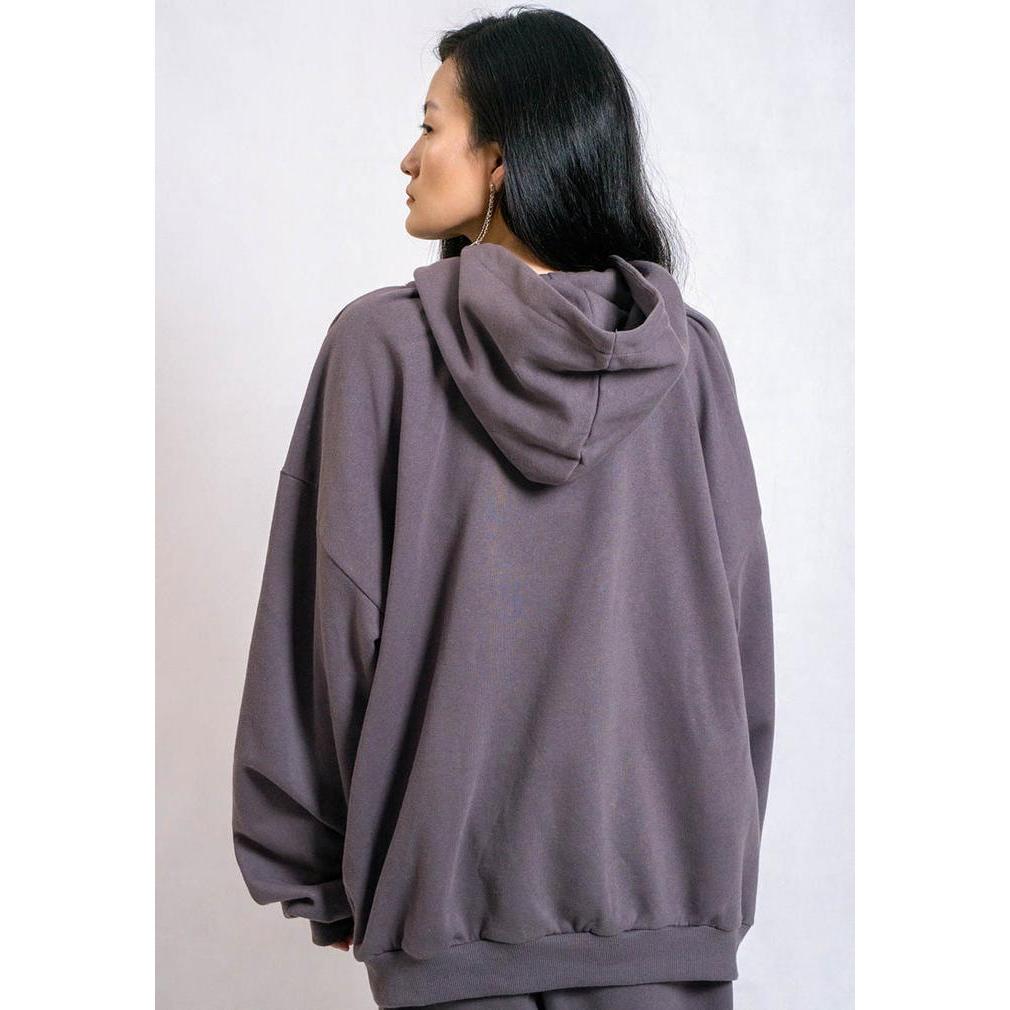 Ocwa Oversized Hoodie Ash Grey Logo