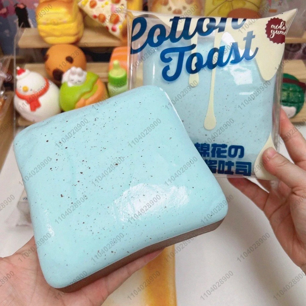 Sticky Toast Squishy Slow Rising Marshmallow Toast Mint Chocolate Bread Soft Tender Bread Squeeze