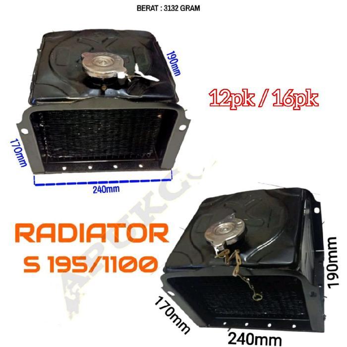 Radiator mesin diesel Dongfeng 12pk / 16pk mesin S195 / S1100