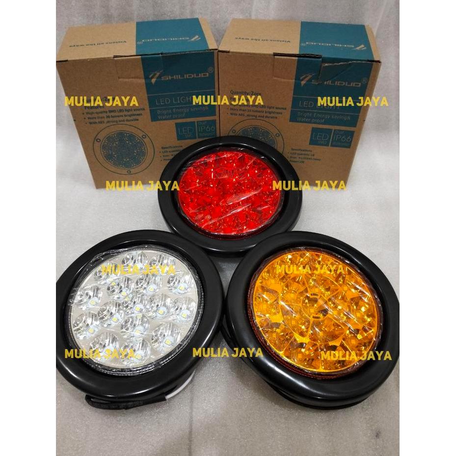 (SD-2015) Lampu Rem Bulat LED Truk 24 Volt/Stop Lamp Volvo/Lampu Stop Bulat LED/ORIGINAL BY SHILIDUO