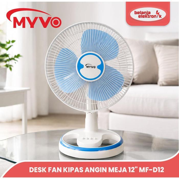 MYVO DESK FAN KIPAS ANGIN MEJA MF-D12 12 INCH
