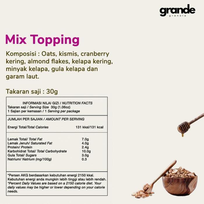Promo Grande Granola Mix Granola 500 Gram Diskon