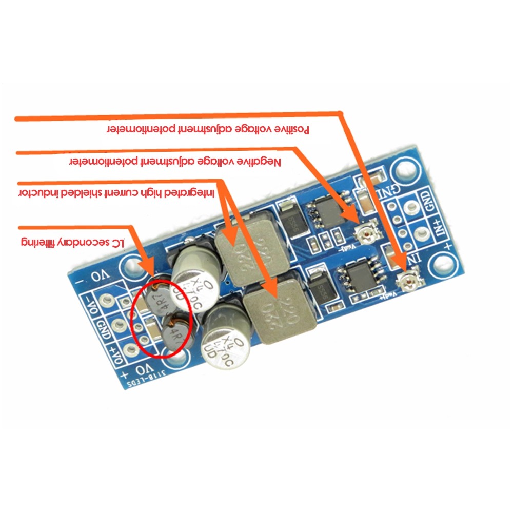 High Power 3A Buck Positive And Negative Power Module Positive In And Out Adjustable Positive