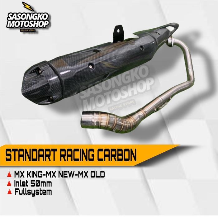 Knalpot standart racing lapis carbon mx king mx old mx new - Mx king