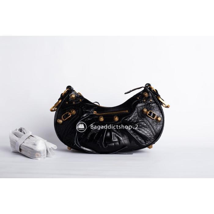 Bagaddicts Balen Le Cagole 26 Black Croco GHW