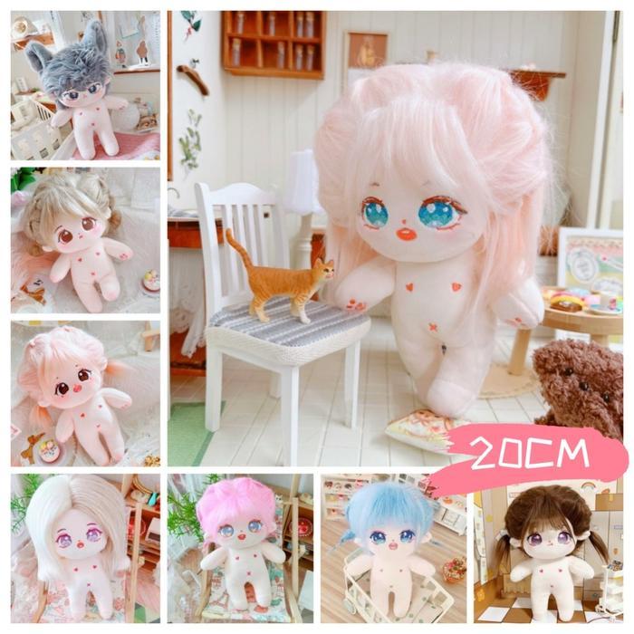 SALE 20cm Cotton Doll/Plush Toy Doll/Crazy and Cute Hair Doll/Non Attribute Naked Doll Set