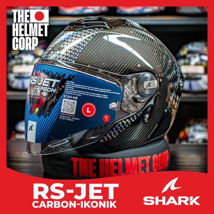 SHARK RS JET CARBON IKONIK HALF FACE CARBON HELMET ORIGINAL HELM SHARK