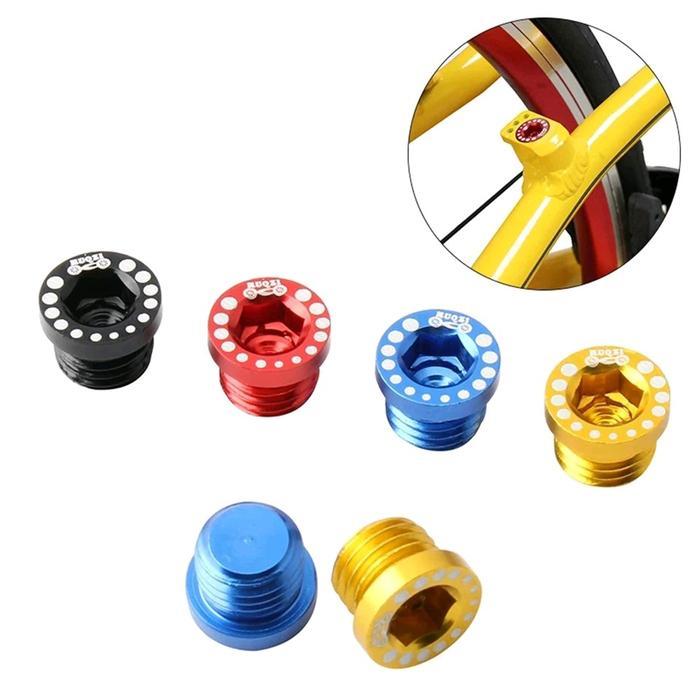 Baut Dop Pivot Penutup Lubang V Brake Sepeda M10*1.25 Aluminium Anti Debu Karat Cnc Anodized