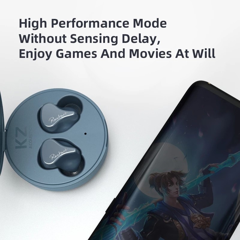 KZ SKS 1BA+1DD TWS Earphones Bluetooth 5.2 Hybrid Game Earbuds True Wireless Touch Control Noise