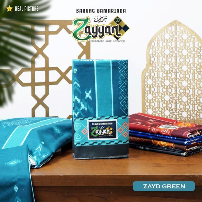 Zayyan Sarung Samarinda Jumbo 117 X 100 Cm ( Motif Zayd ) Asli Halus Dan Wangi / Sarung Pria Muslim