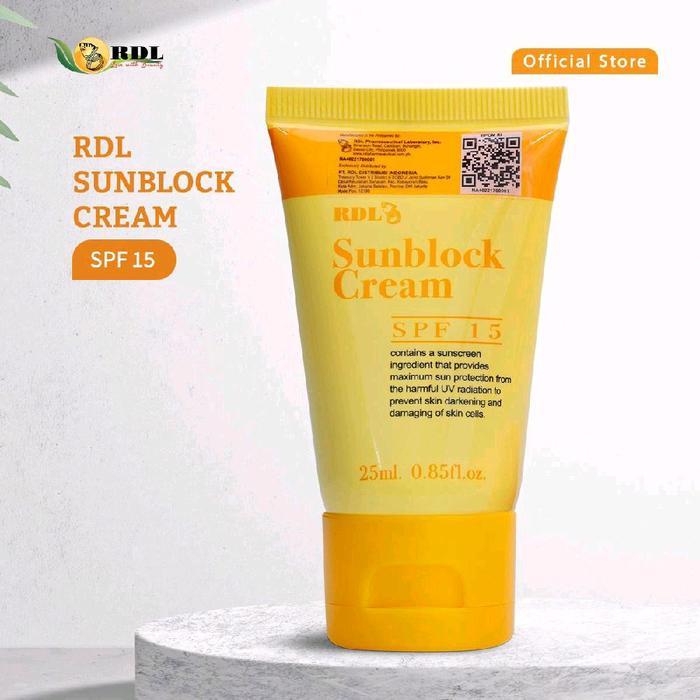 Rdl Sunblock Cream Spf 15 / 25Ml #Gratisongkir