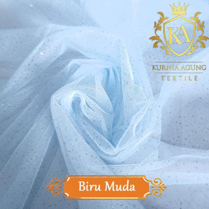 Kain Tile Tulle Tila Gliter Korea 150Cm Bahan Rok Dress Gaun 0,5 Meter Pasti Promo