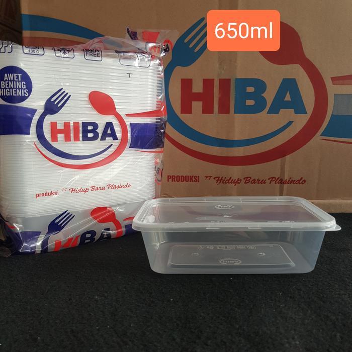 NEW PORODUK 25PCS THINWALL RECTANGLE HIBA 500ML 650ML 750ML 1000ML +TUTUP BENING / KOTAK MAKAN