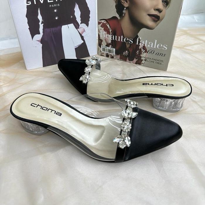Laviola - Sepatu Selop Mikka Hak Kaca