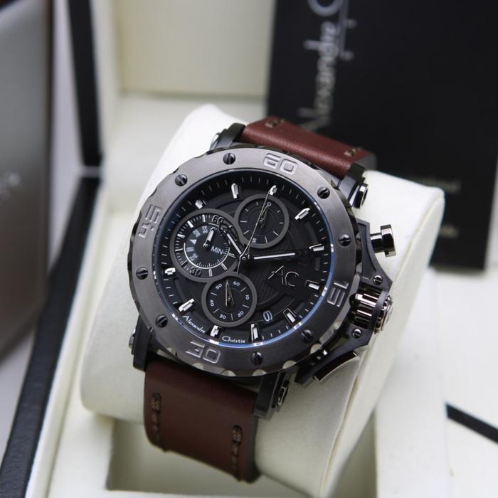 Jam Tangan Pria AC Alexandre Christie Collection 9205 - Dark Brown