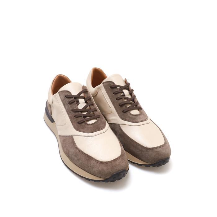 PRONTO BEIGE Sepatu Kulit Sneakers Pria by Mario Minardi